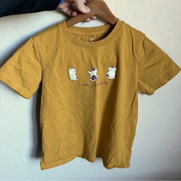 Giordano Journey of A Cat I AM CAPABLE car lover baby tee shirt size small S - Picture 1 of 5